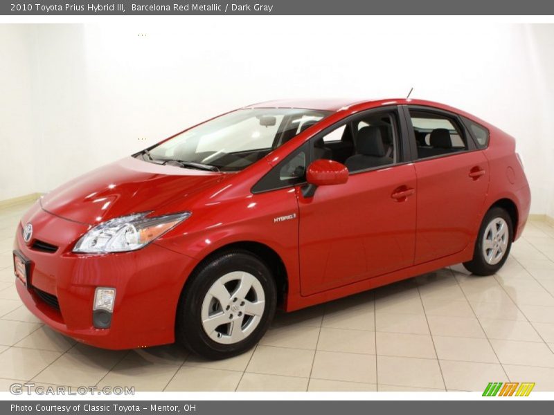 Barcelona Red Metallic / Dark Gray 2010 Toyota Prius Hybrid III