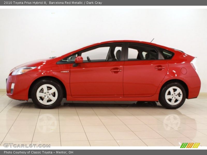 Barcelona Red Metallic / Dark Gray 2010 Toyota Prius Hybrid III