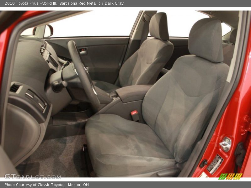 Barcelona Red Metallic / Dark Gray 2010 Toyota Prius Hybrid III