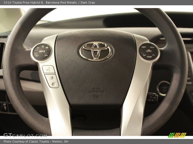 Barcelona Red Metallic / Dark Gray 2010 Toyota Prius Hybrid III