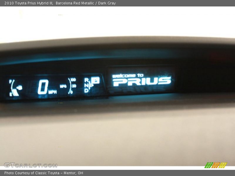 Barcelona Red Metallic / Dark Gray 2010 Toyota Prius Hybrid III