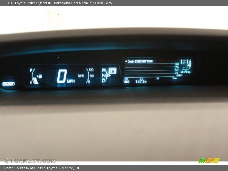 Barcelona Red Metallic / Dark Gray 2010 Toyota Prius Hybrid III