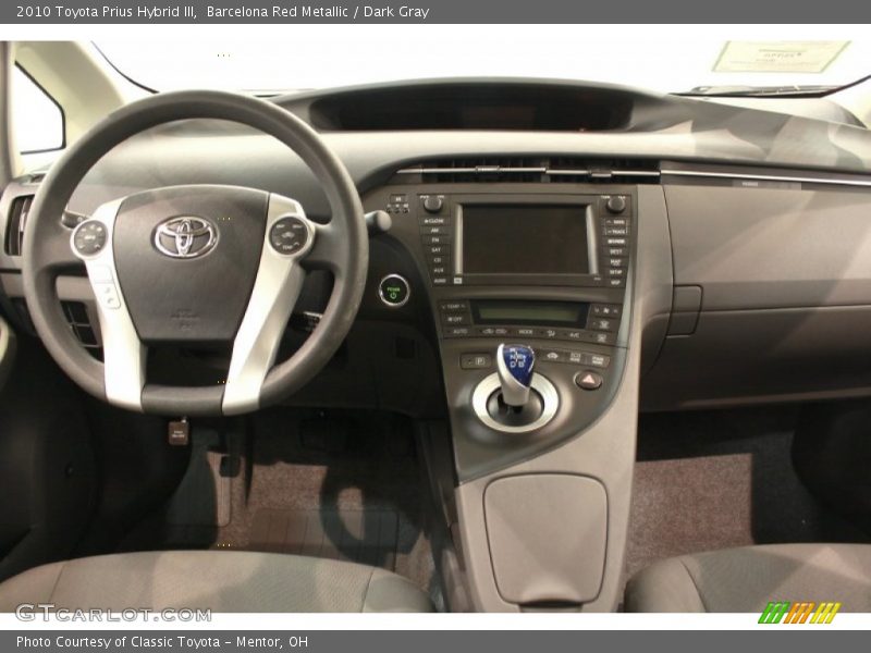 Barcelona Red Metallic / Dark Gray 2010 Toyota Prius Hybrid III