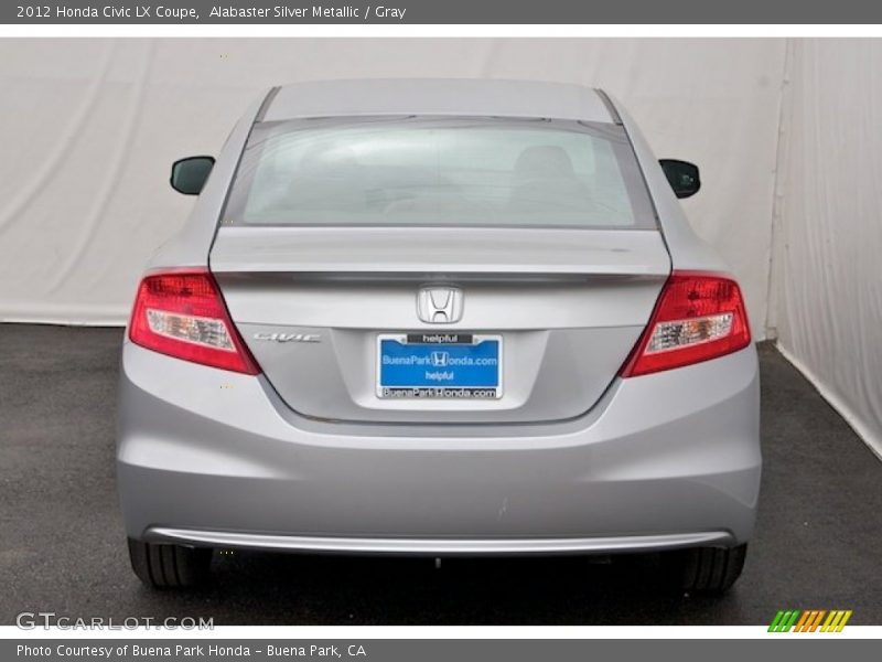 Alabaster Silver Metallic / Gray 2012 Honda Civic LX Coupe