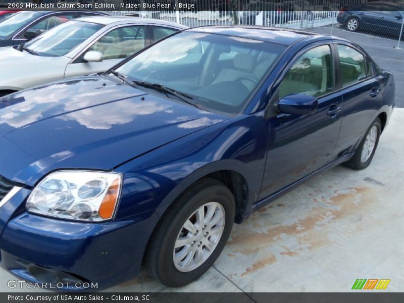 Maizen Blue Pearl / Beige 2009 Mitsubishi Galant Sport Edition