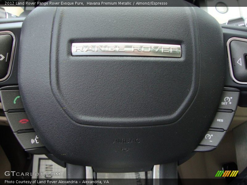 Controls of 2012 Range Rover Evoque Pure