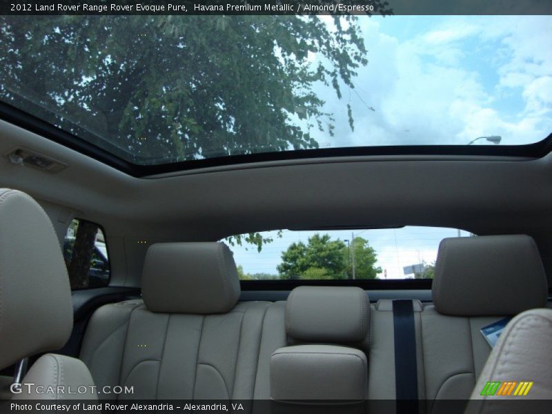 Sunroof of 2012 Range Rover Evoque Pure