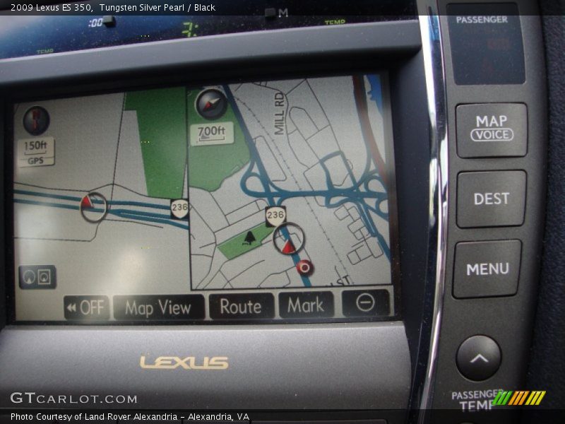 Tungsten Silver Pearl / Black 2009 Lexus ES 350