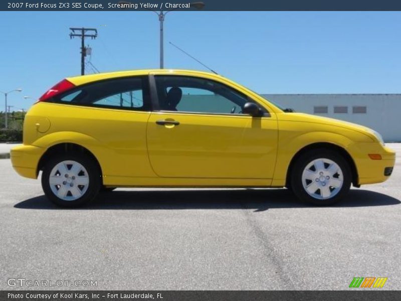 Screaming Yellow / Charcoal 2007 Ford Focus ZX3 SES Coupe