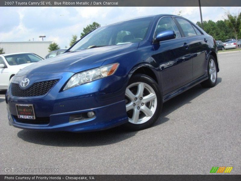 Blue Ribbon Metallic / Dark Charcoal 2007 Toyota Camry SE V6