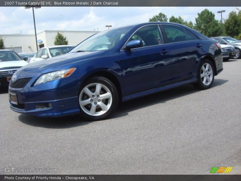 Blue Ribbon Metallic / Dark Charcoal 2007 Toyota Camry SE V6