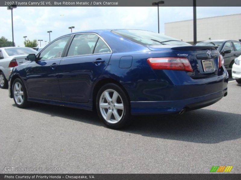 Blue Ribbon Metallic / Dark Charcoal 2007 Toyota Camry SE V6