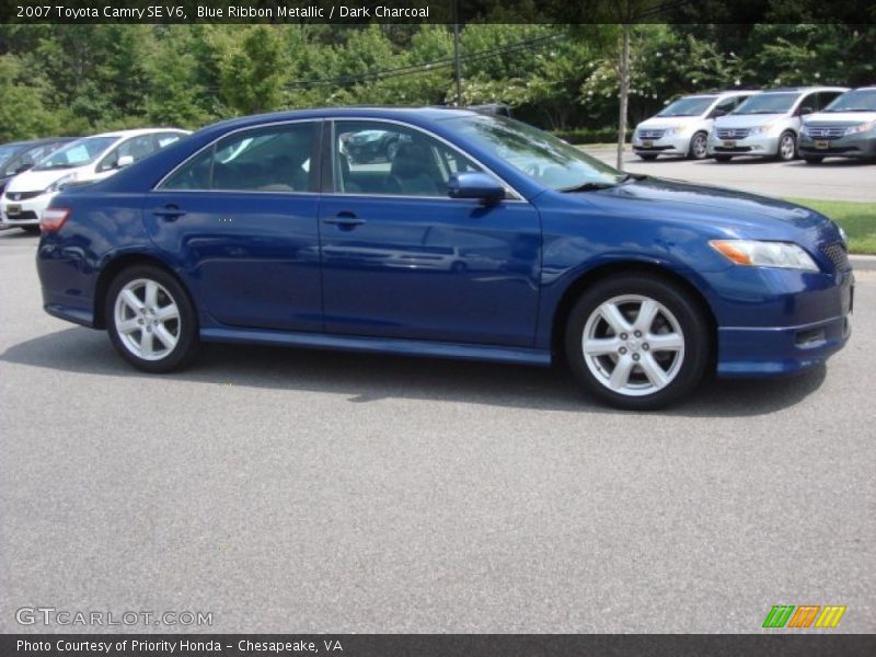 Blue Ribbon Metallic / Dark Charcoal 2007 Toyota Camry SE V6