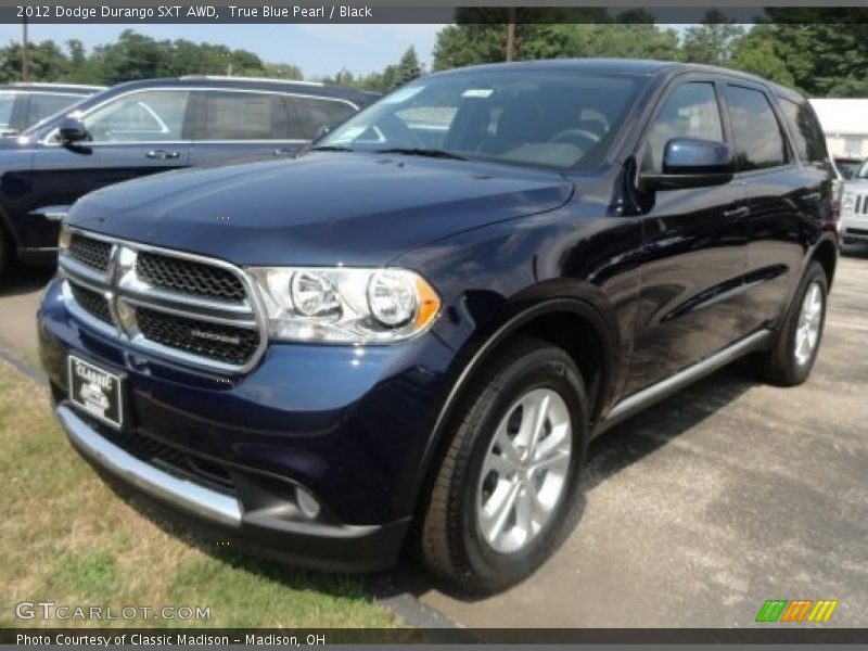 True Blue Pearl / Black 2012 Dodge Durango SXT AWD