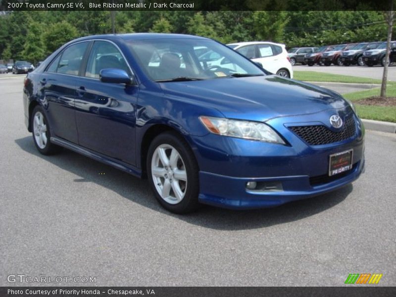 Blue Ribbon Metallic / Dark Charcoal 2007 Toyota Camry SE V6