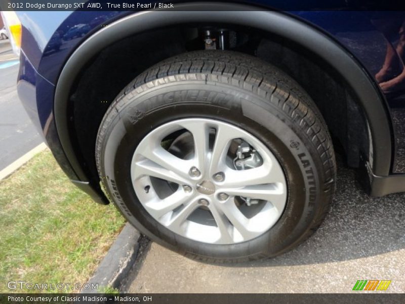 True Blue Pearl / Black 2012 Dodge Durango SXT AWD
