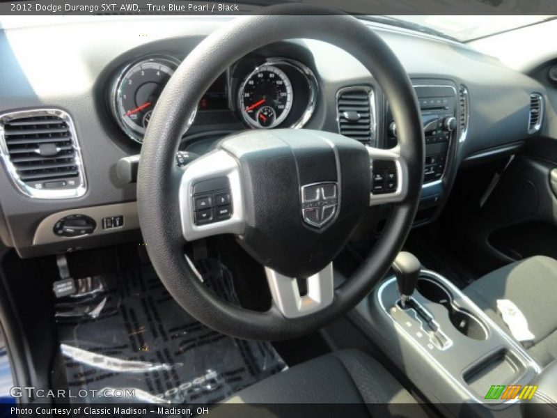 True Blue Pearl / Black 2012 Dodge Durango SXT AWD