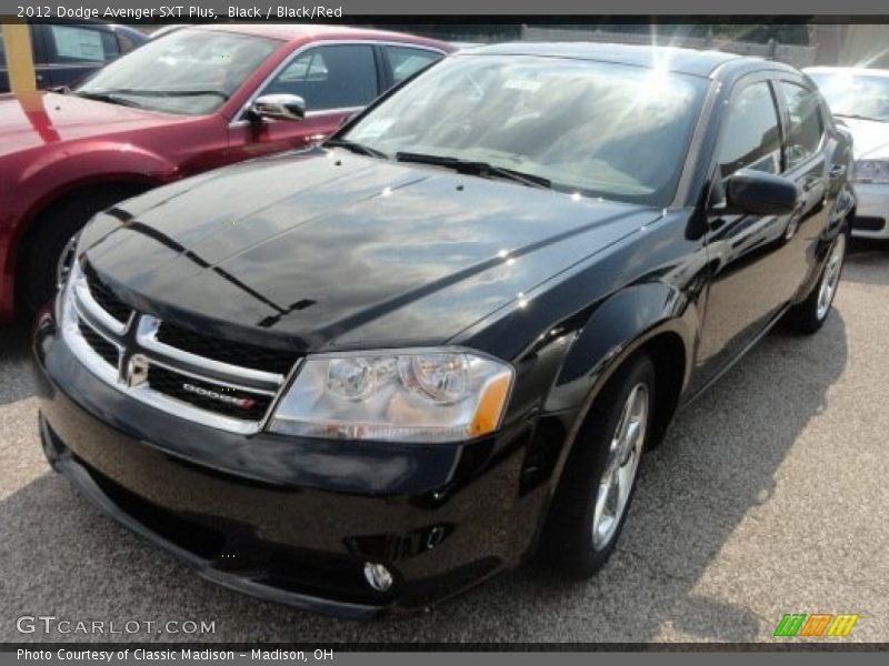 Black / Black/Red 2012 Dodge Avenger SXT Plus
