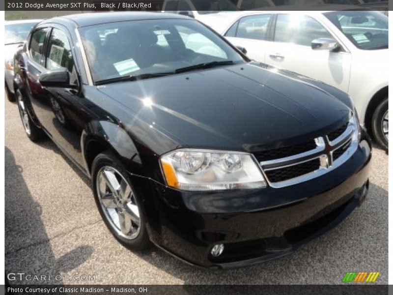Black / Black/Red 2012 Dodge Avenger SXT Plus