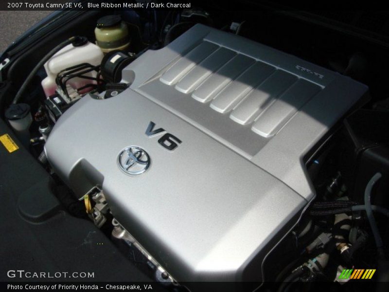 Blue Ribbon Metallic / Dark Charcoal 2007 Toyota Camry SE V6