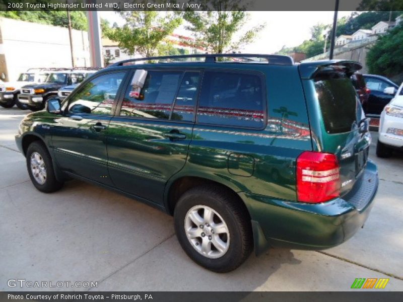 Electric Green Mica / Ivory 2002 Toyota Highlander Limited 4WD
