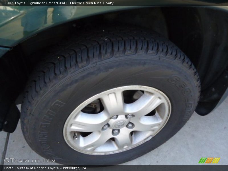 Electric Green Mica / Ivory 2002 Toyota Highlander Limited 4WD