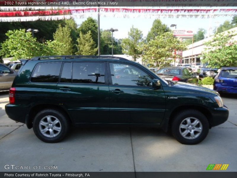 Electric Green Mica / Ivory 2002 Toyota Highlander Limited 4WD