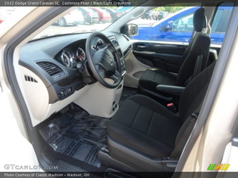 Cashmere Pearl / Black/Light Graystone 2012 Dodge Grand Caravan SE