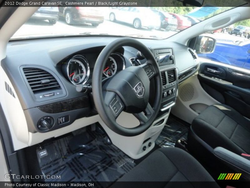 Cashmere Pearl / Black/Light Graystone 2012 Dodge Grand Caravan SE
