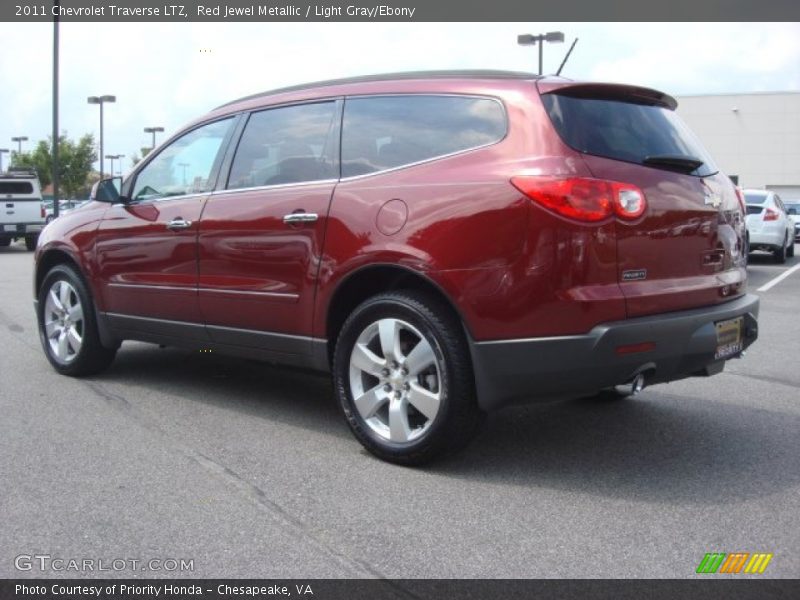 Red Jewel Metallic / Light Gray/Ebony 2011 Chevrolet Traverse LTZ