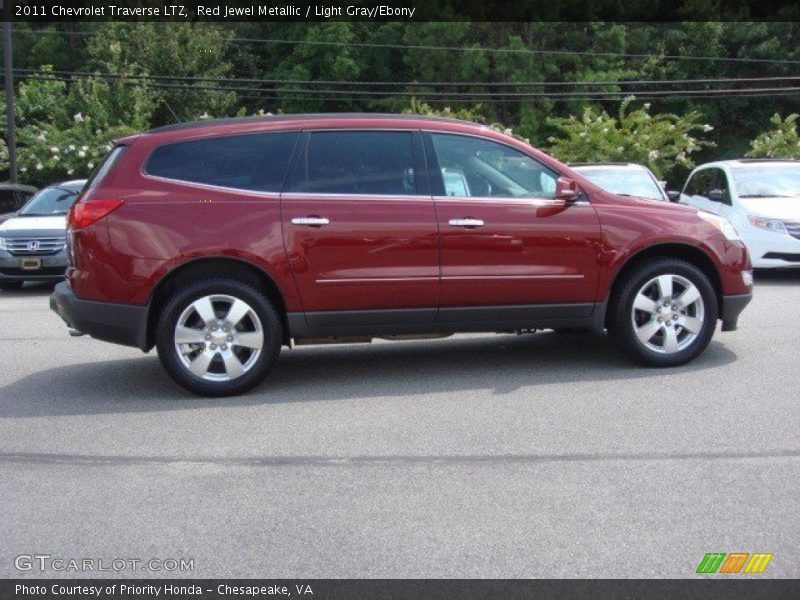 Red Jewel Metallic / Light Gray/Ebony 2011 Chevrolet Traverse LTZ