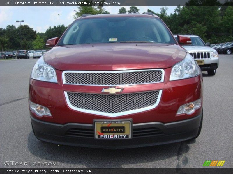 Red Jewel Metallic / Light Gray/Ebony 2011 Chevrolet Traverse LTZ