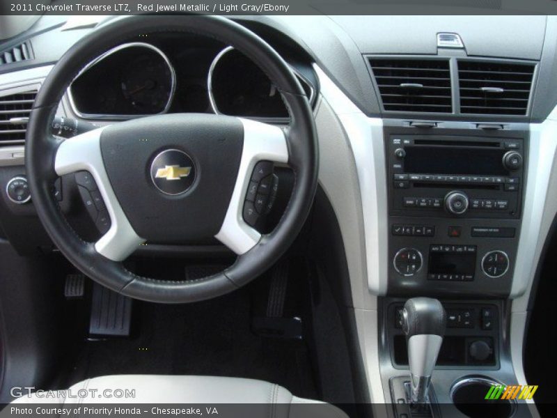 Red Jewel Metallic / Light Gray/Ebony 2011 Chevrolet Traverse LTZ