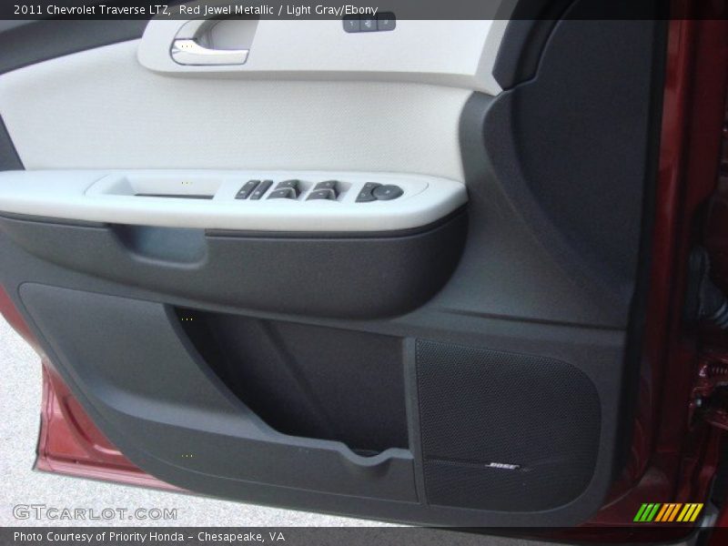 Red Jewel Metallic / Light Gray/Ebony 2011 Chevrolet Traverse LTZ