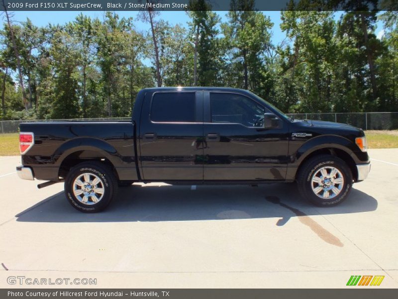 Black / Stone/Medium Stone 2009 Ford F150 XLT SuperCrew