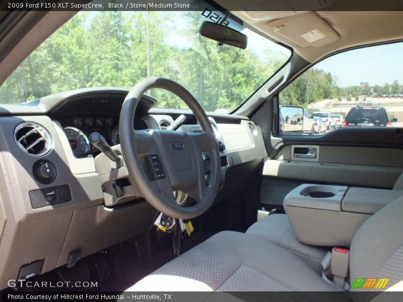Black / Stone/Medium Stone 2009 Ford F150 XLT SuperCrew