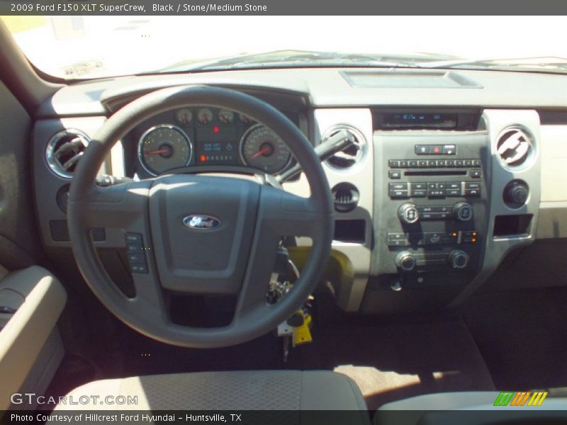 Black / Stone/Medium Stone 2009 Ford F150 XLT SuperCrew