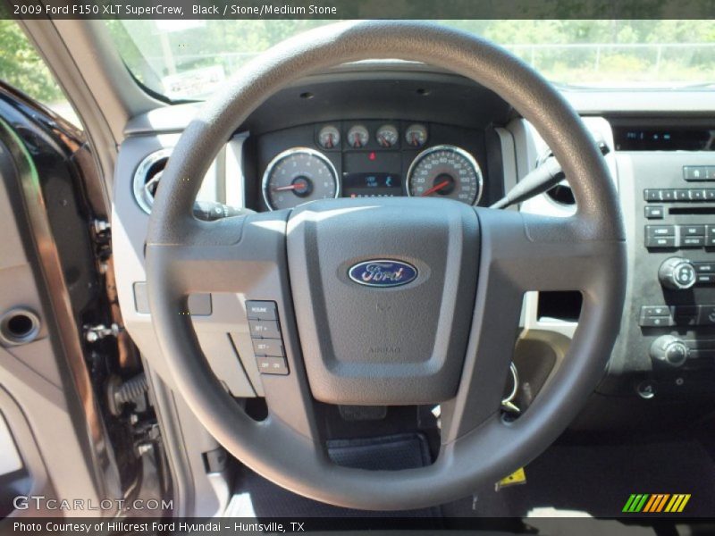 Black / Stone/Medium Stone 2009 Ford F150 XLT SuperCrew