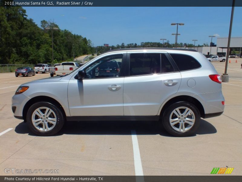 Radiant Silver / Gray 2010 Hyundai Santa Fe GLS