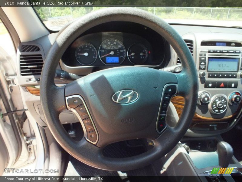 Radiant Silver / Gray 2010 Hyundai Santa Fe GLS