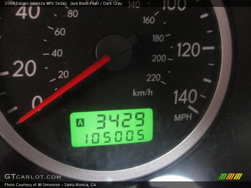 Java Black Pearl / Dark Gray 2004 Subaru Impreza WRX Sedan