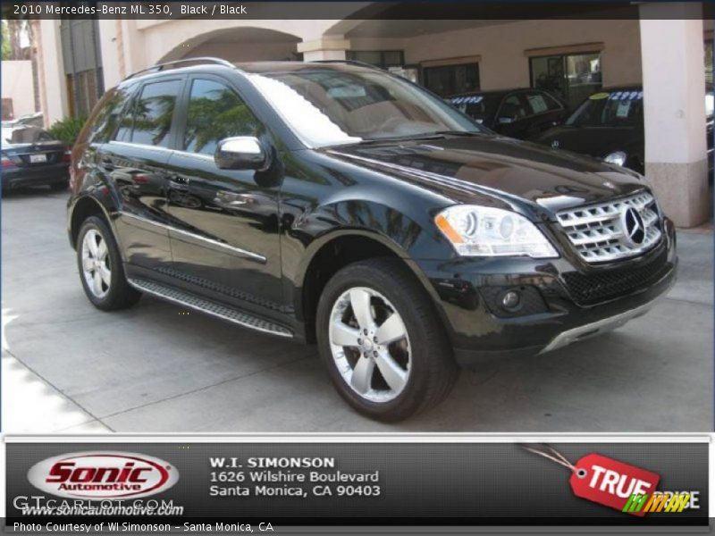 Black / Black 2010 Mercedes-Benz ML 350