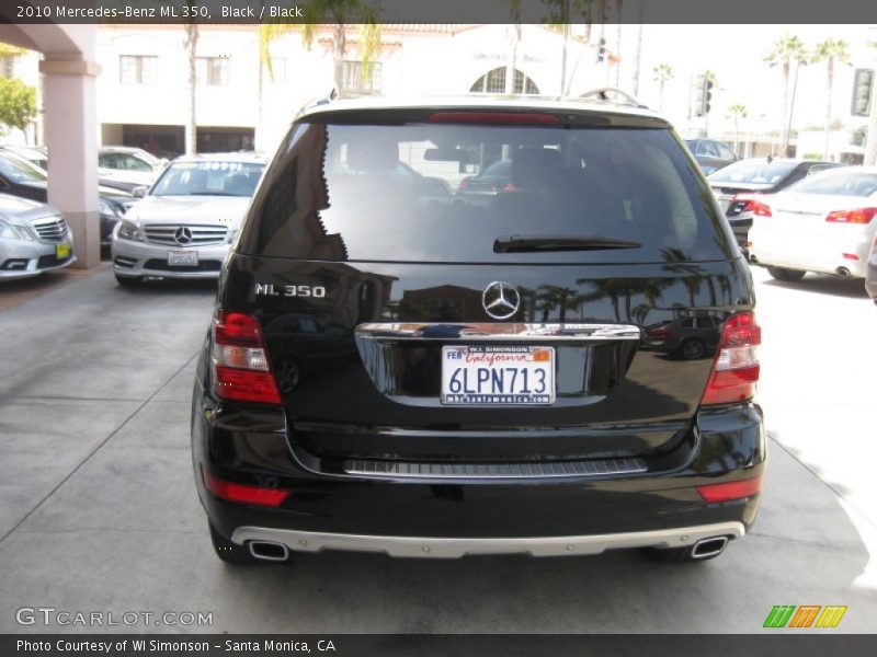 Black / Black 2010 Mercedes-Benz ML 350