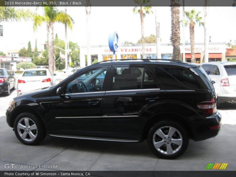 Black / Black 2010 Mercedes-Benz ML 350