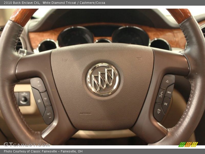 White Diamond Tricoat / Cashmere/Cocoa 2010 Buick Enclave CXL