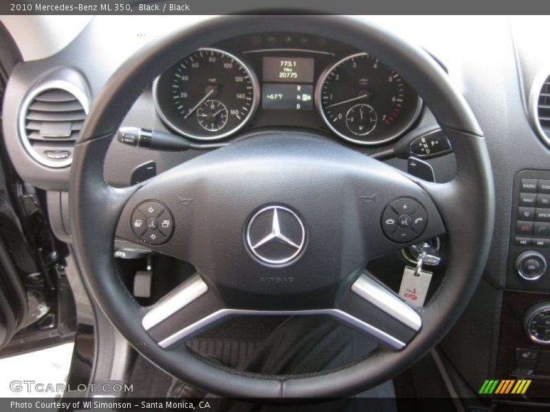 Black / Black 2010 Mercedes-Benz ML 350