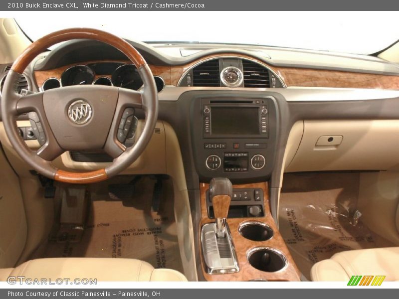 White Diamond Tricoat / Cashmere/Cocoa 2010 Buick Enclave CXL