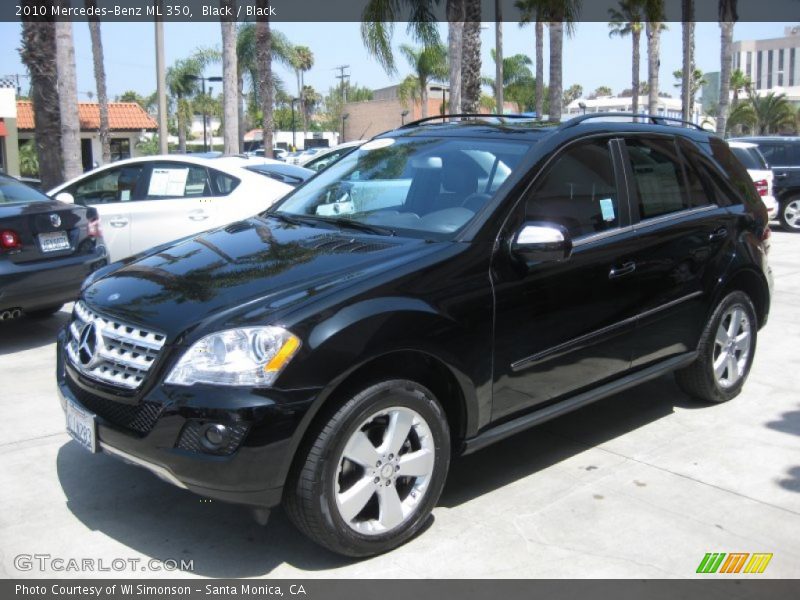 Black / Black 2010 Mercedes-Benz ML 350