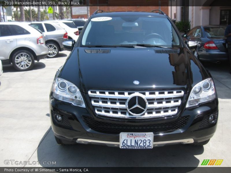 Black / Black 2010 Mercedes-Benz ML 350