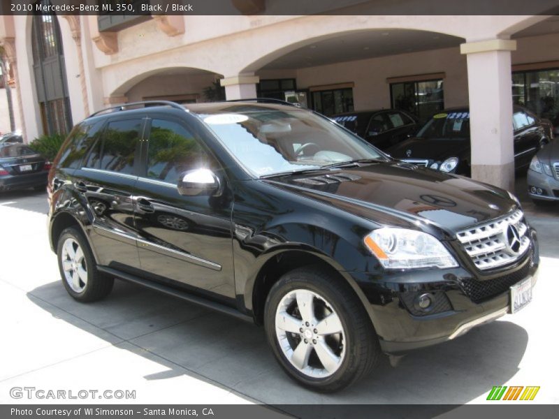 Black / Black 2010 Mercedes-Benz ML 350